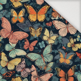 Butterfly & Flowers wz.5 - Woven Fabric for tablecloths
