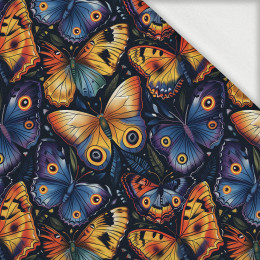 Butterfly & Flowers wz.7 - looped knit fabric with elastane ITY
