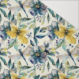 Butterfly & Flowers wz.8 - Hydrophobic brushed knit