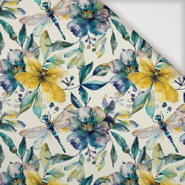 Butterfly & Flowers wz.8 - Woven Fabric for tablecloths