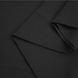 Ribbed knit fabric - BLACK (M-10)