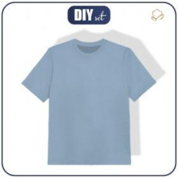 KID’S T-SHIRT (128/134) - B-06 SERENITY / blue - single jersey 