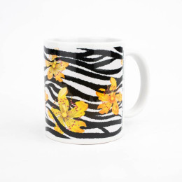 MUG WITH PRINT - STRIPED VANILLA