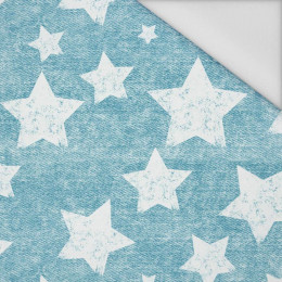 WHITE STARS / vinage look jeans (sea blue) - Waterproof woven fabric