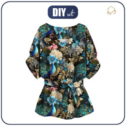 KIMONO BLOUSE - Botanical garden pat.3 - sewing set