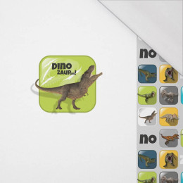 DINO TILES PAT. 3 / green - SINGLE JERSEY PANORAMIC PANEL 