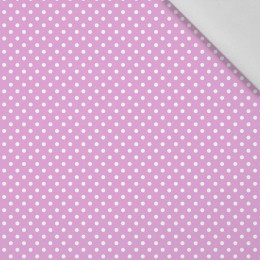 DOTS WHITE / purple - Cotton woven fabric