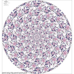 WILD ROSE FLOWERS PAT. 1 (BLOOMING MEADOW) (Very Peri) -  big circle skirt panel 