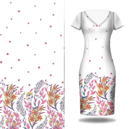 FLOWERS (pattern no. 7) / white - dress panel 