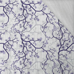 FLOWERS pat. 2 (purple) - Cotton muslin