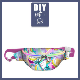 HIP BAG - UNICORNS AND ICE CREAM (rainbow) / Choice of sizes