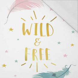 PASTEL FEATHERS (WILD & FREE) - SINGLE JERSEY PANEL 