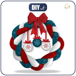 CHRISTMAS WREATH - SNOWFLAKES PAT. 2 / blue - sewing set