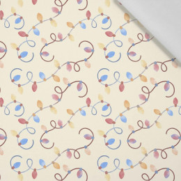 Christmas tree lights (CHRISTMAS REINDEERS) - Cotton woven fabric
