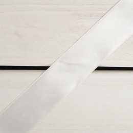 Satin Ribbon, width 30 mm - white