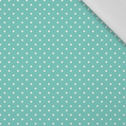 WHITE DOTSIES / mint - Cotton woven fabric
