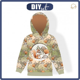KID'S HOODIE (ALEX) - AUTUMN LEAVES (AUTUMN IN THE FOREST) - sewing set