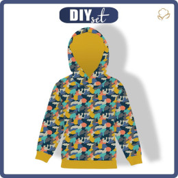 KID'S HOODIE (ALEX) - CAMOUFLAGE COLORFUL pat. 2 - sewing set