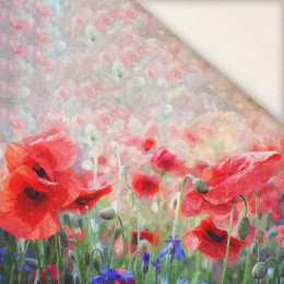 POPPIES pat. 1 - panel - SLUB WEAVE