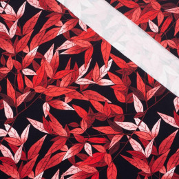 LEAVES pat. 7  (red) / black - looped knit 
