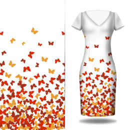 BUTTERFLIES AURORA RED - dress panel TE210