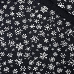 SNOWFLAKES / navy - French terry with elastane 