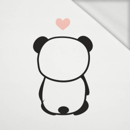 PANDA / PALE PINK size "S" 30x45 cm - white (back) - panel looped knit 