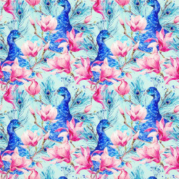 PEACOCKS - Cotton woven fabric