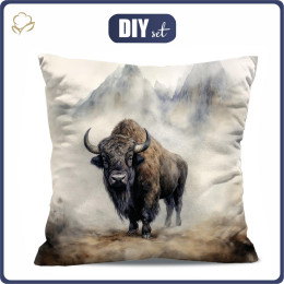 PILLOW 45X45 - WATERCOLOR BISON - sewing set
