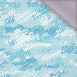 CAMOUFLAGE - scribble / light blue - softshell