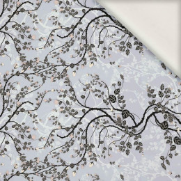 ROSES pat. 4 (grey) - viscose woven fabric