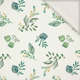 GREEN HERBARIUM / white - viscose woven fabric