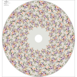 VINTAGE FLOWERS -  big circle skirt panel 