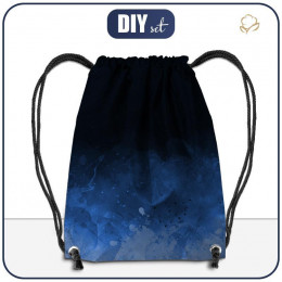 GYM BAG - SPECKS (classic blue) / black - sewing set