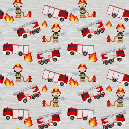 FIRE BRIGADE / fire - Cotton woven fabric