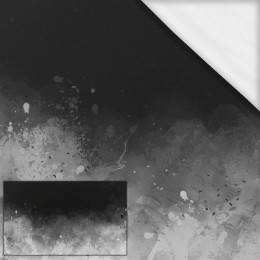 SPECKS (grey) / black -  PANEL (90cm x 155cm) SINGLE JERSEY ITY
