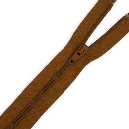 Coil zipper 14cm Closed-end - brown