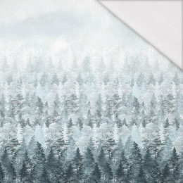 FORREST OMBRE (WINTER IN THE MOUNTAIN) - PANEL (90CM x 155cm) Sports knit - bird eye mesh