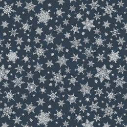 SNOWFLAKES PAT. 2 / navy - softshell