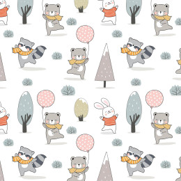 WINTER PARTY PAT. 2 (WINTER FUN) - Waterproof woven fabric