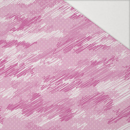 CAMOUFLAGE - scribble / fuchsia - Hydrophobic brushed knit