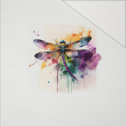 WATERCOLOR DRAGONFLY - panel (60cm x 50cm) Hydrophobic brushed knit