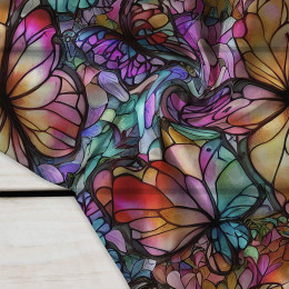 BUTTERFLIES / STAINED GLASS - Crepe