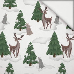 DEERS AND BUNNIES (IN THE SANTA CLAUS FOREST) - light brushed knitwear