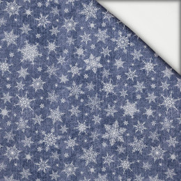 SNOWFLAKES PAT. 2 / ACID WASH DARK BLUE - light brushed knitwear