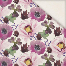 FLOWERS AND CLOVER (IN THE MEADOW) - Linen with viscose