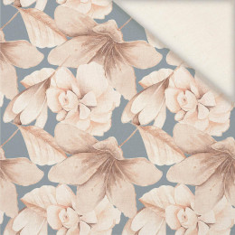 RETRO FLOWERS pat. 2 - Linen with viscose