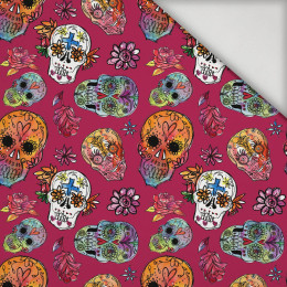 SKULLS pat. 3 / fuchsia (DIA DE LOS MUERTOS) - lycra 300g