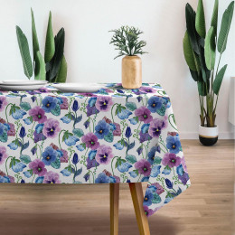 PANSIES (BLOOMING MEADOW) - Woven Fabric for tablecloths