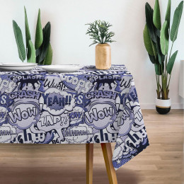 COMIC BOOK (Very Peri) - Woven Fabric for tablecloths
